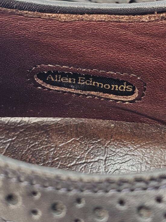 Allen Edmonds Leather Black Wingtip Brogue Oxford Shoes 3350 Men\'s Size 10.5D main image 4